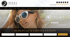 Desktop Screenshot of idealfaceandbody.com