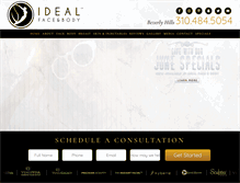 Tablet Screenshot of idealfaceandbody.com